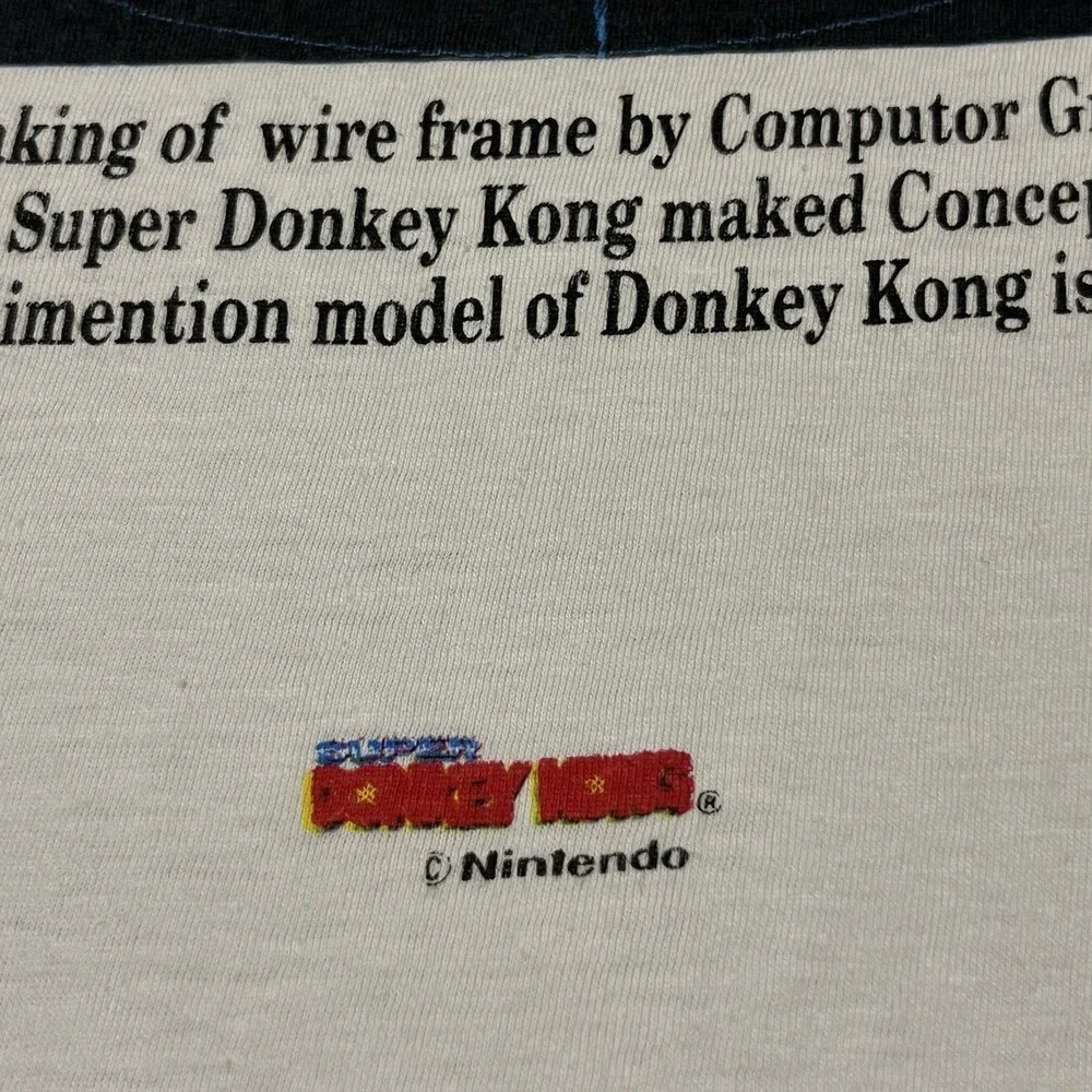 Super Nintendo Japan Game Developer 90s Vintage Super Donkey Kong Shirt Promo